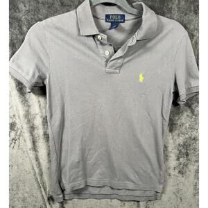 Polo Ralph Lauren Boys Polo Shirt Size S (8) Gray Short Sleeve Casual Classic